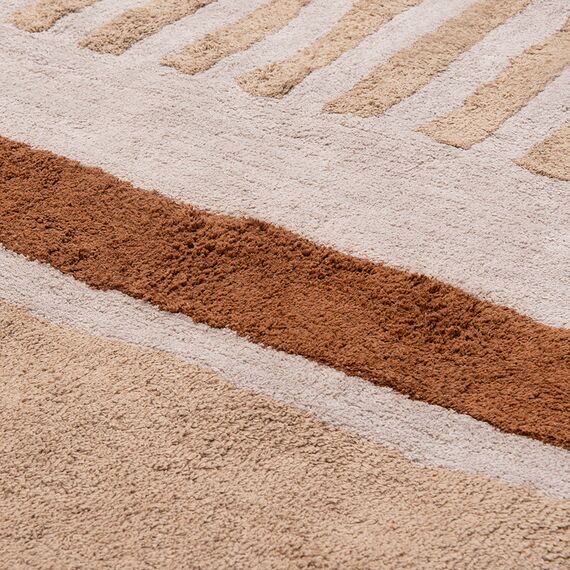 Ковер из хлопка с рисунком Tulip garden бежевого цвета из коллекции Terra, 200х300 см, изображение 8