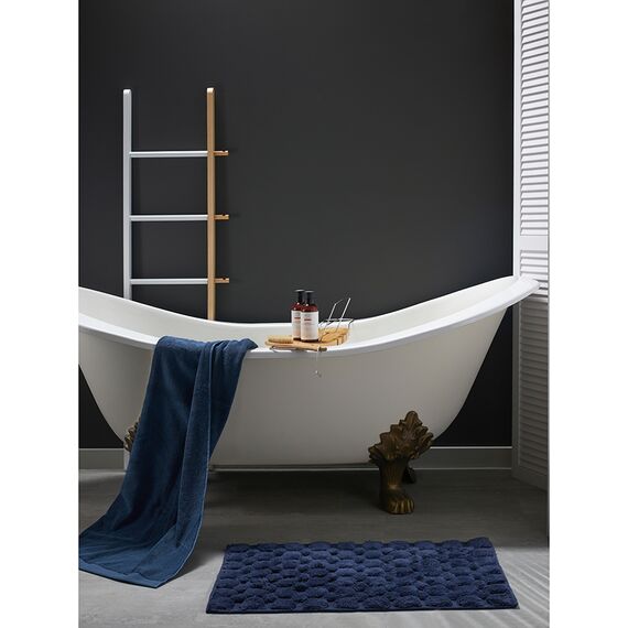 Коврик для ванной Bubbles темно-синего цвета из коллекции Essential, 50х80 см, Tkano, изображение 2