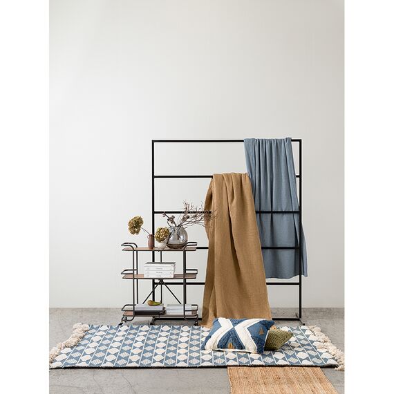 Ковер из хлопка синего цвета Argyle из коллекции Ethnic, 160х230 см, изображение 8