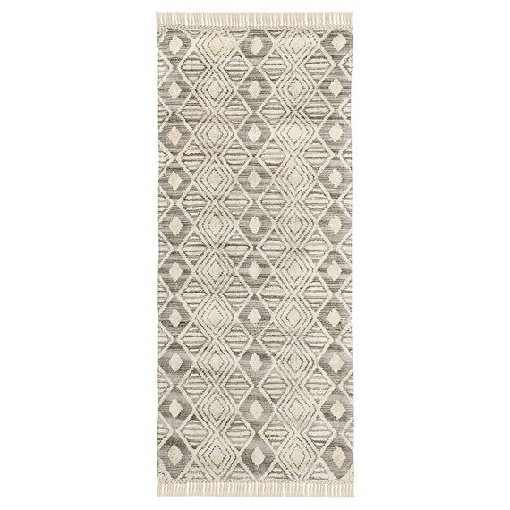 Ковер с бахромой из хлопка Chennai из коллекции Ethnic, 70x160 см, Tkano
