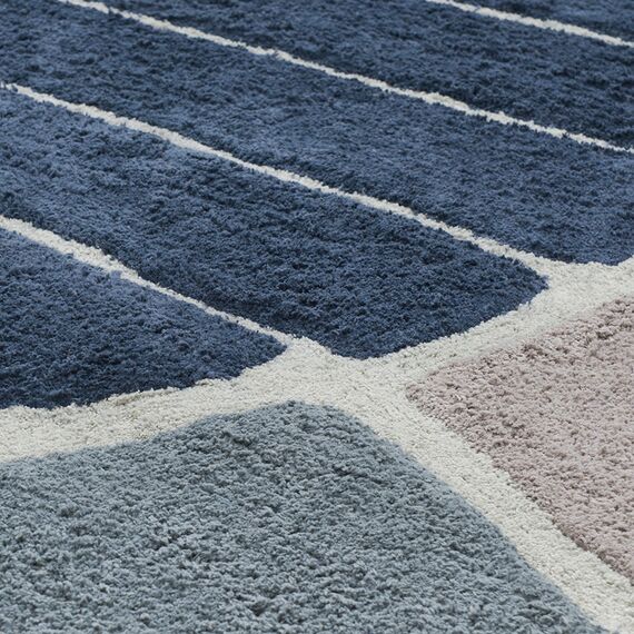 Ковер из хлопка с рисунком Tea plantation серого цвета из коллекции Terra, 120х180 см, изображение 7