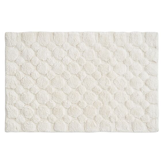 Коврик для ванной Bubbles белого цвета из коллекции Essential, 50х80 см, Tkano