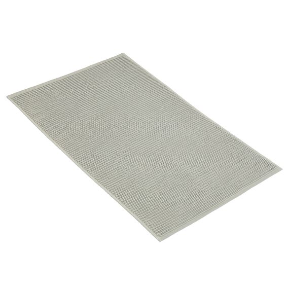 Коврик для ванной фактурный светло-серого цвета из коллекции Essential, 50х80 см, Tkano, изображение 3