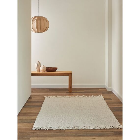 Ковер из переработанного пластика бежевого цвета из коллекции Ethnic, 60х90 см, Tkano, изображение 2