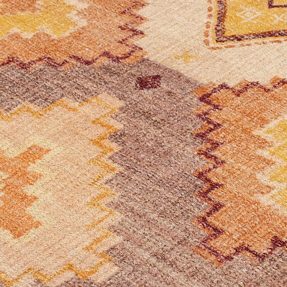 Ковер из хлопка с этническим орнаментом цвета лаванды из коллекции Ethnic, 120х180 см, изображение 5