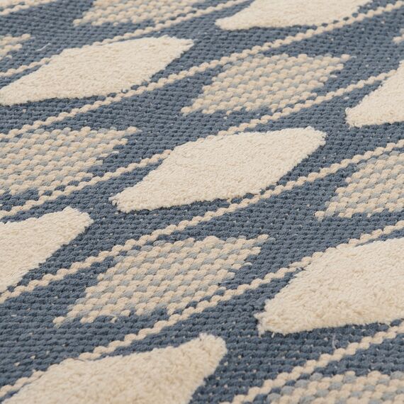 Ковер из хлопка синего цвета Argyle из коллекции Ethnic, 70х160 см, изображение 8