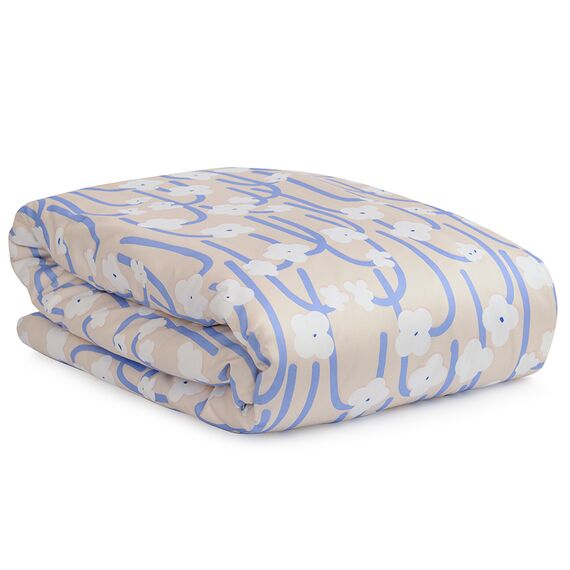 Комплект постельного белья сиреневого цвета с принтом Полярный цветок из коллекции Scandinavian touch, 200х220 см, изображение 5