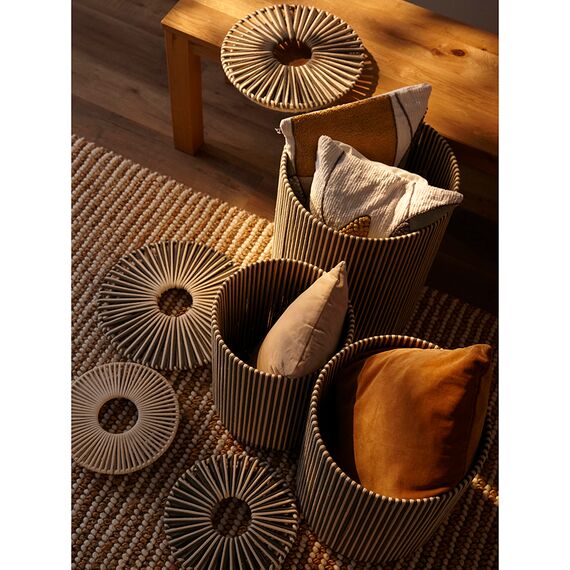 Корзина плетеная Dholak Grey из коллекции Ethnic, размер L, Tkano, изображение 7