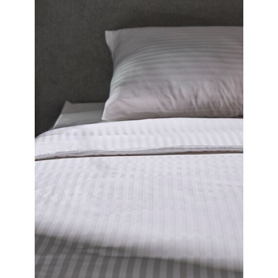 Комплект постельного белья из страйп-сатина из коллекции Essential, 150х200 см, Tkano, изображение 7