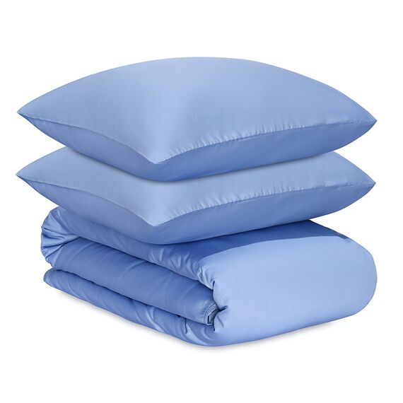 Комплект постельного белья из премиального сатина сиреневого цвета из коллекции Essential, 200х220 см, Tkano