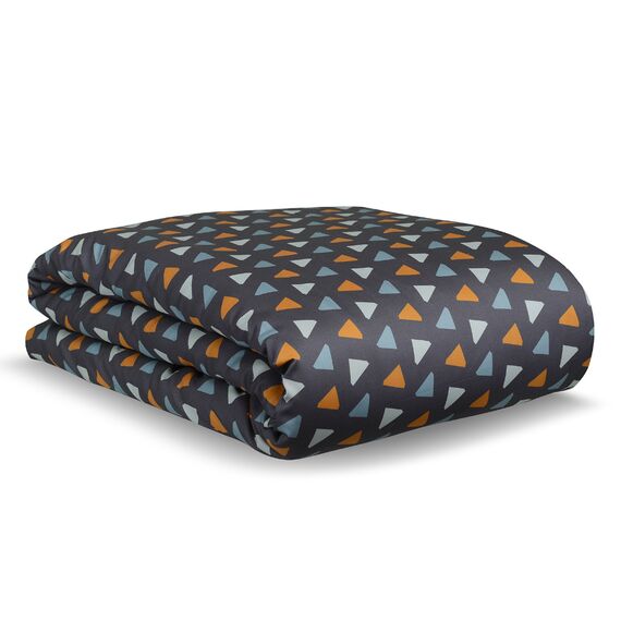 Комплект постельного белья из сатина с принтом Triangles из коллекции Wild, 150х200 см, изображение 3