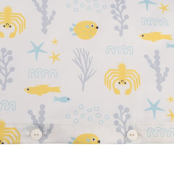 Комплект постельного белья из сатина с принтом Oceania world из коллекции Tiny world, 150х200 см, изображение 9