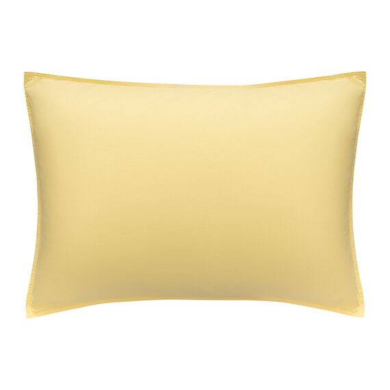 Комплект постельного белья из стираного перкаля светло-желтого цвета из коллекции Essential, 200х220 см, Tkano, изображение 10