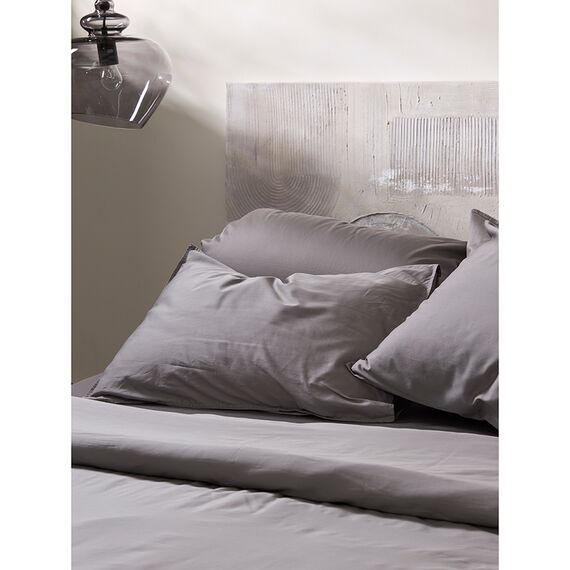 Комплект постельного белья из премиального сатина серого цвета из коллекции Essential, 150х200 см, Tkano, изображение 3