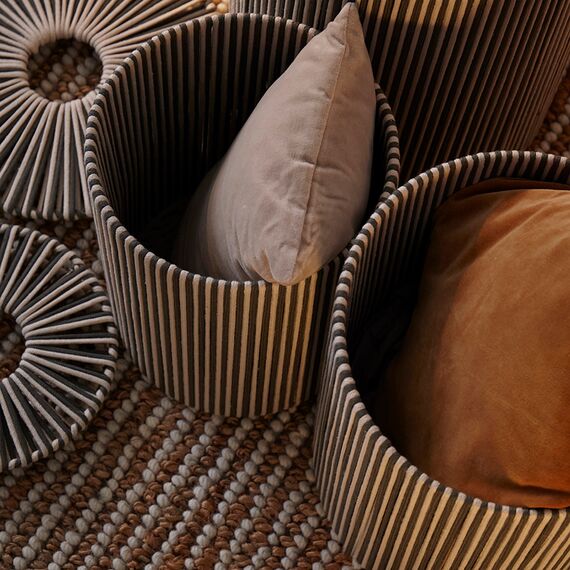 Корзина плетеная Dholak Grey из коллекции Ethnic, размер L, Tkano, изображение 6