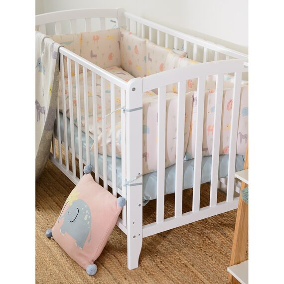 Комплект постельного белья из сатина с принтом Animalia world из коллекции Tiny world, 100х120 см, изображение 3