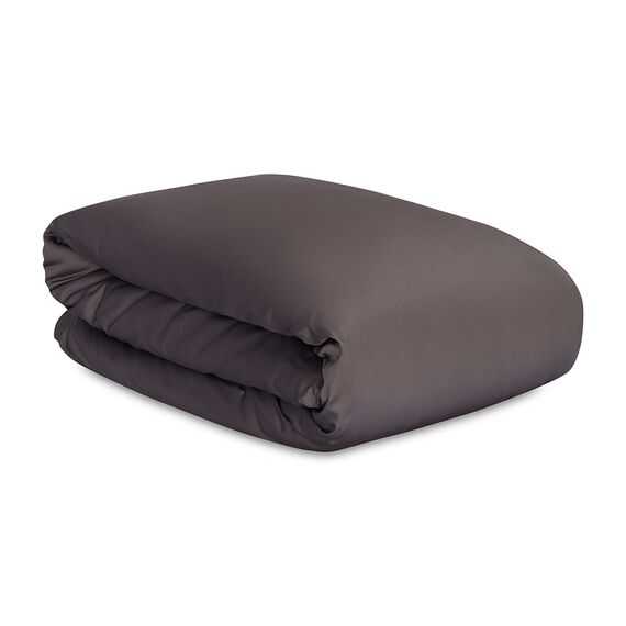 Комплект постельного белья из премиального сатина темно-серого цвета из коллекции Essential, 150х200 см, Tkano, изображение 3