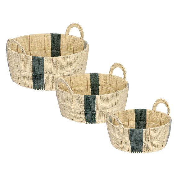 Корзина плетеная круглая Bodhran Sage из коллекции Ethnic, размер L, Tkano, изображение 4