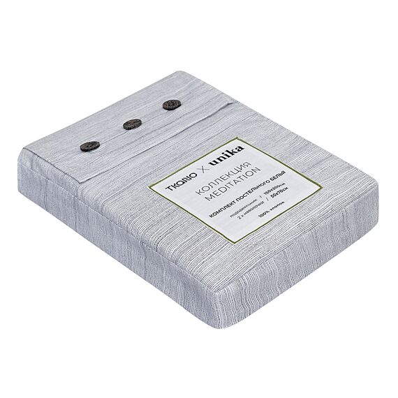 Комплект постельного белья из сатина из коллекции Meditation, olive, 150х200 см, Tkano, изображение 17