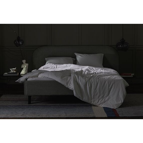 Комплект постельного белья из страйп-сатина из коллекции Essential, 200х220 см, Tkano, изображение 3