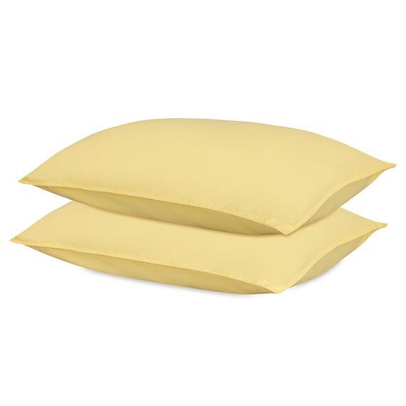 Комплект постельного белья из стираного перкаля светло-желтого цвета из коллекции Essential, 150х200 см, Tkano, изображение 8