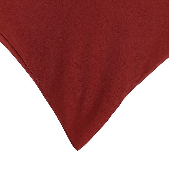 Комплект постельного белья изо льна и хлопка цвета копченой паприки из коллекции Essential, 150х200 см, Tkano, изображение 13