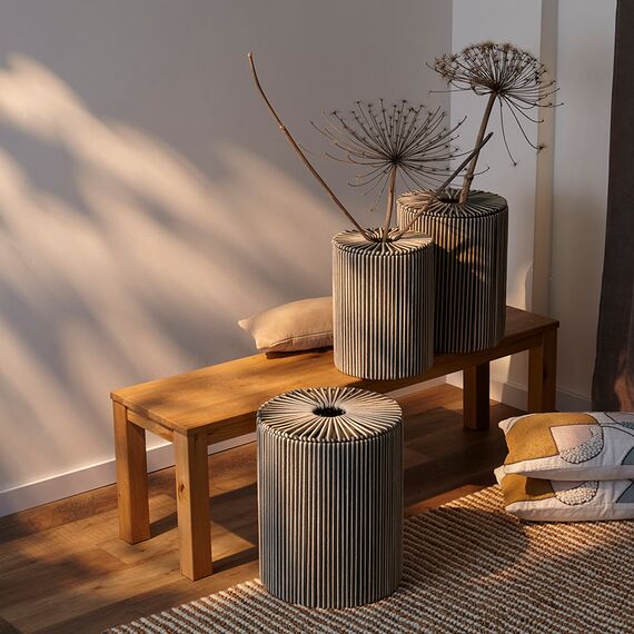 Корзина плетеная Dholak Grey из коллекции Ethnic, размер S, Tkano, изображение 2