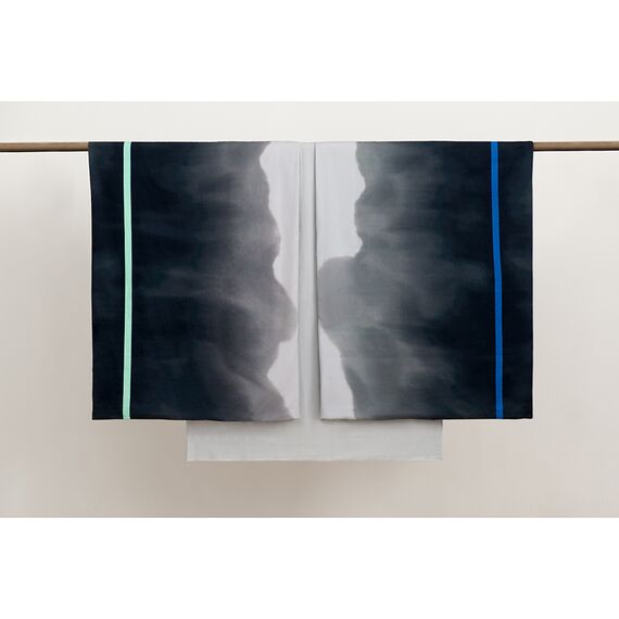 Комплект постельного белья из умягченного сатина из коллекции Slow Motion, Electric Blue, 200х220 см, Tkano, изображение 6