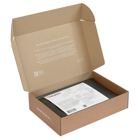 Комплект постельного белья серого цвета с принтом Спелая смородина из коллекции Scandinavian touch, 200х220 см, изображение 4