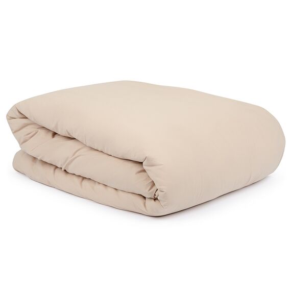 Комплект постельного белья полутораспальный бежевого цвета из органического стираного хлопка из коллекции Essential, изображение 7