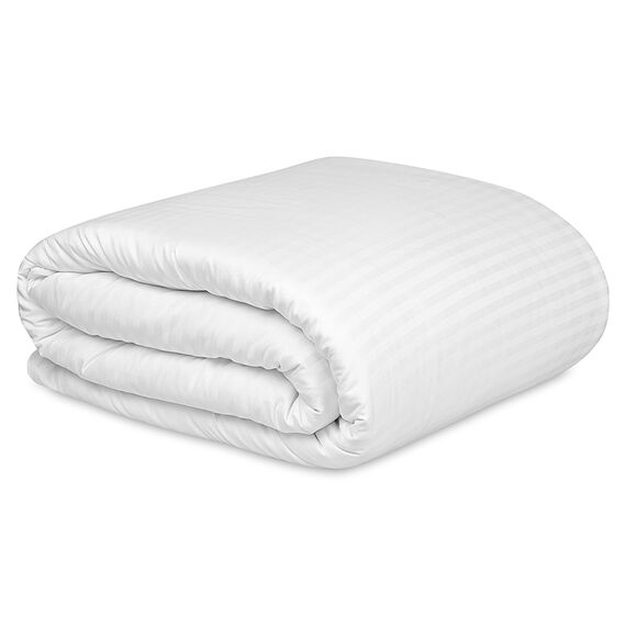 Комплект постельного белья из страйп-сатина из коллекции Essential, 150х200 см, Tkano, изображение 8