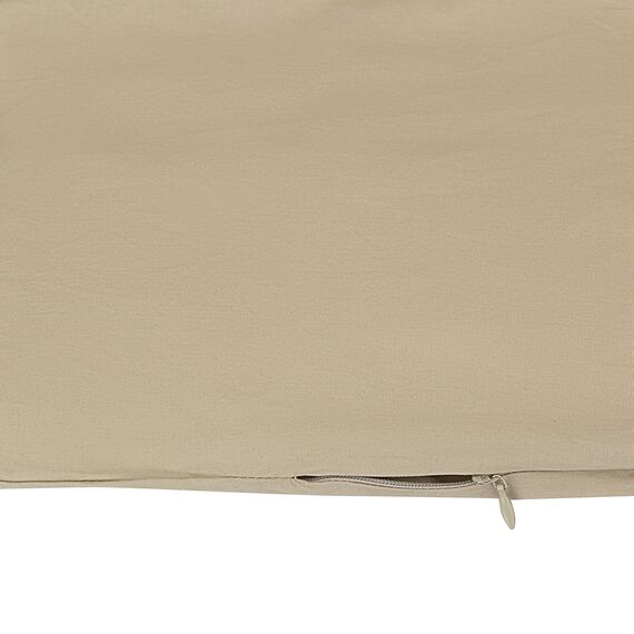 Комплект постельного белья из стираного перкаля бежево-серого цвета из коллекции Essential, 200х220 см, Tkano, изображение 14