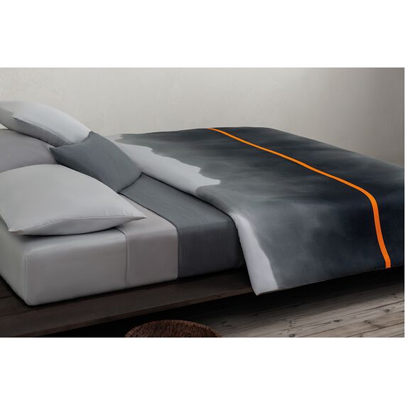 Комплект постельного белья из умягченного сатина из коллекции Slow Motion, Orange, 150х200 см, Tkano, изображение 4