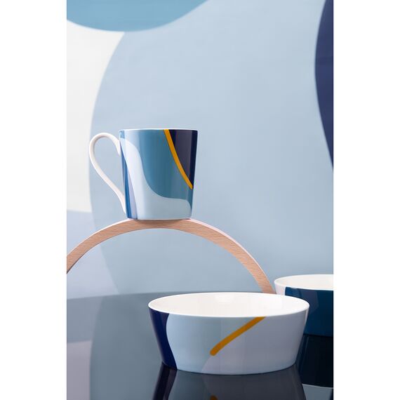 Кружка синего цвета с авторским принтом из коллекции Freak Fruit, 350мл, Tkano, изображение 2