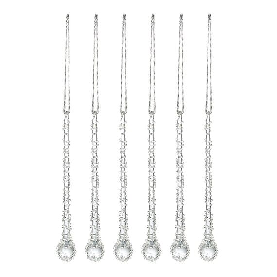 Набор ёлочных украшений Icy sparkles из коллекции New Year Essential, 6 шт., Tkano