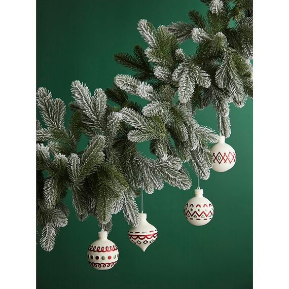 Набор ёлочных украшений с подсветкой Festive embroidey из коллекции New Year Essential, 4 шт., Tkano, изображение 3