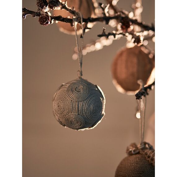 Набор елочных шаров Zero waste из джута из коллекции New Year Essential, Tkano, изображение 6