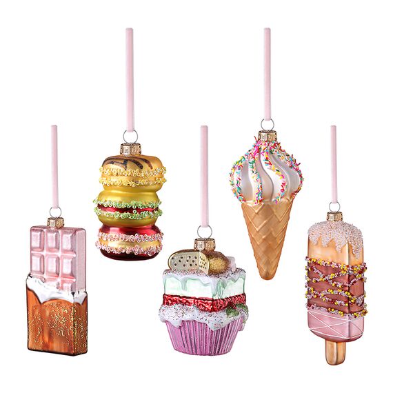 Набор ёлочных украшений Glimmer selection из коллекции New Year Essential, 5 шт., Tkano