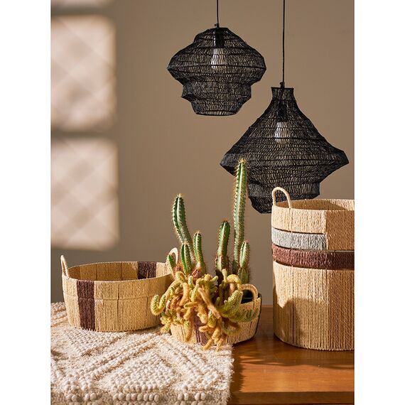 Корзина плетеная овальная Bodhran Chocolate из коллекции Ethnic, размер L, Tkano, изображение 2