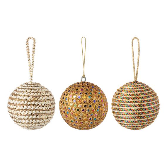 Набор ёлочных украшений Disco balls из коллекции New Year Essential, 3 шт., Tkano