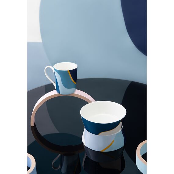 Кружка синего цвета с авторским принтом из коллекции Freak Fruit, 350мл, Tkano, изображение 5