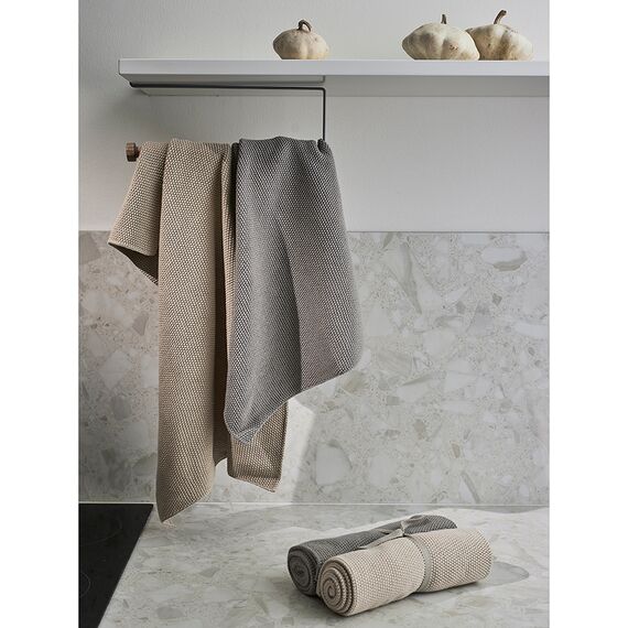 Набор из двух кухонных вязаных полотенец из коллекции Essential, серое/экрю, Tkano, изображение 7