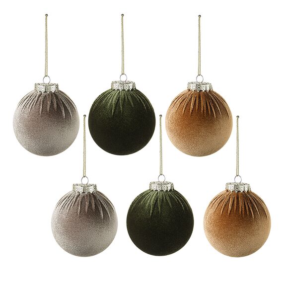 Набор ёлочных украшений Velvet Christmas из коллекции New Year Essential, 6 шт., Tkano
