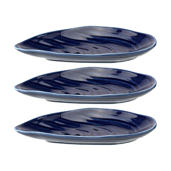 Набор для сервировки Oyster shell синего цвета из коллекции Sea treasures, Tkano