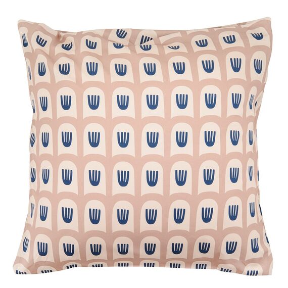 Набор из двух наволочек из сатина бежево-розового цвета с принтом Blossom time из коллекции Cuts&Pieces, 70х70 см, Tkano, изображение 4