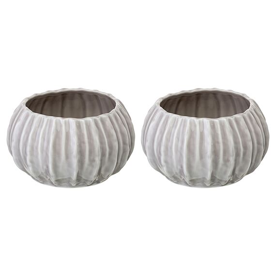 Набор из 2 салатников Actinia серого цвета из коллекции Sea treasures, Tkano