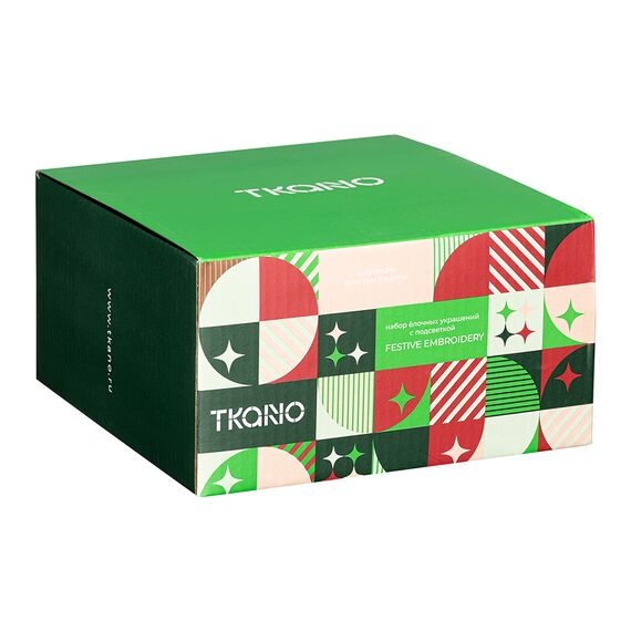 Набор ёлочных украшений с подсветкой Festive embroidey из коллекции New Year Essential, 4 шт., Tkano, изображение 18