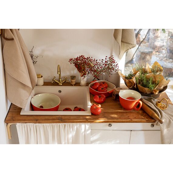 Набор из двух вафельных полотенец изо льна бежевого цвета из коллекции Essential, 50х70 см, изображение 7