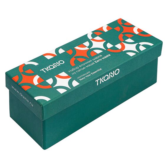 Набор елочных шаров из папье-маше Zero waste из коллекции New Year Essential, 3 шт., Tkano, изображение 12