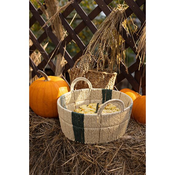 Корзина плетеная овальная Bodhran Nature из коллекции Ethnic, размер M, Tkano, изображение 2